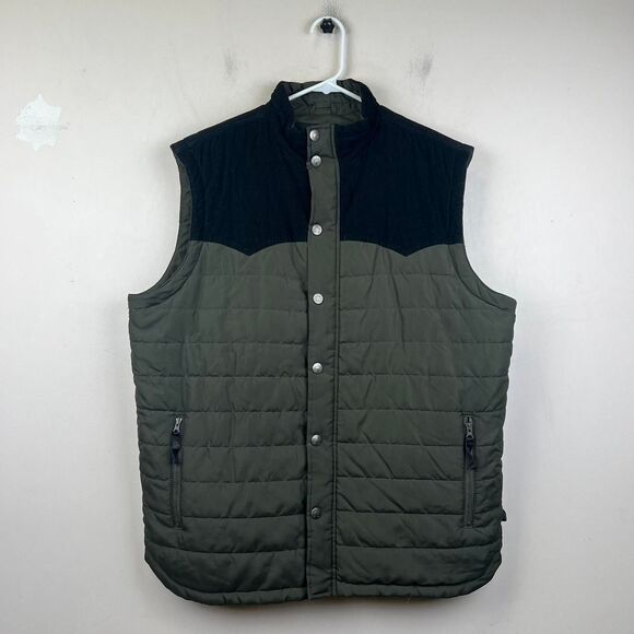 STS Ranchwear Men's Quilted Puffer Vest The River Insulated Full Zip Size XL - Picture 1 of 7